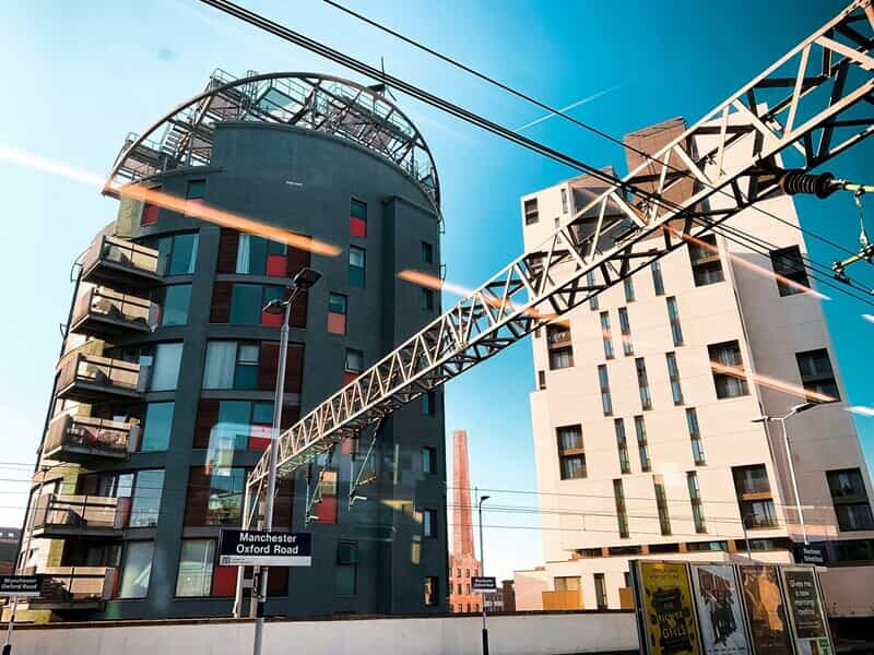 An image of buildings with modern architecture.